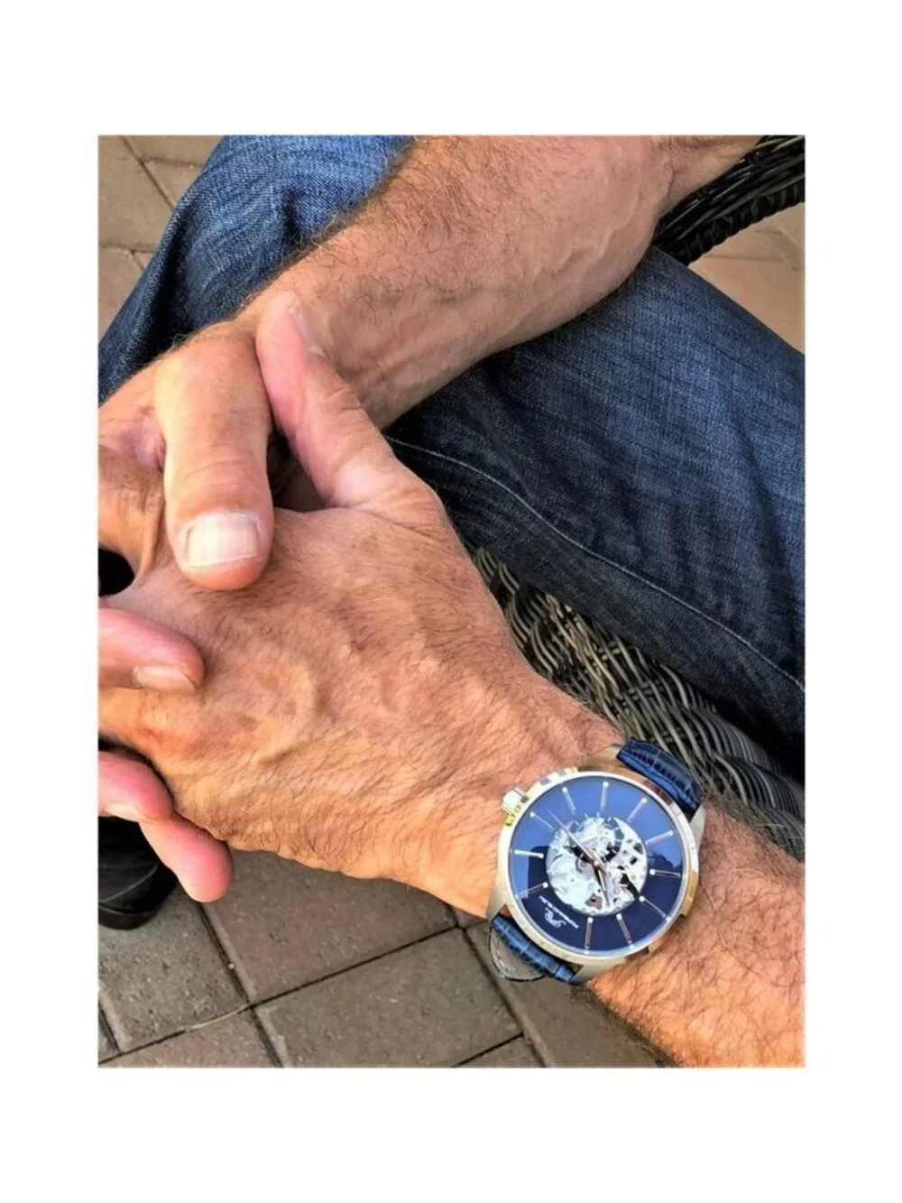 NWT Porsamo Bleu Cassius Automatic Blue Dial Men's Watch